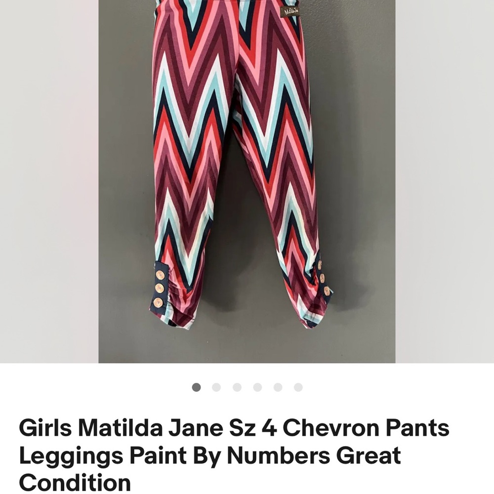 Girls Matilda Jane Sz 4 Chevron Set  Paint By Numbers Great Condition